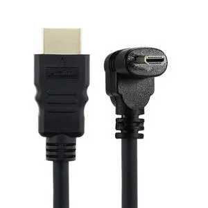 CY HDMI Male to Micro HDMI Male Down Angled 90 Degree HDTV Cable for Cell Phone & Tablet & Camera 50cm CY HDMI Male to Micro HDMI Male Down Angled 90 Degree HDTV Cable for Cell Phone & Tablet & Camera 50cm