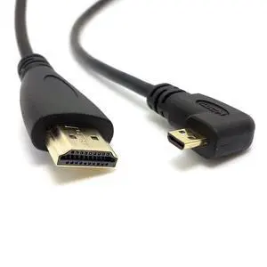 CY Right Angled 90 Degree Micro HDMI to HDMI Male HDTV Cable 150cm for Cell Phone & Tablet CY Right Angled 90 Degree Micro HDMI to HDMI Male HDTV Cable 150cm for Cell Phone & Tablet