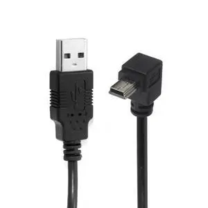 Mini USB Cable USB 2.0 Male to Mini USB 5 Pin Male 90 Degree UP Angled Charging Data Transfer Extension Cable 0.50M for Dash Cam/GPS/Microphone Mini USB Cable USB 2.0 Male to Mini USB 5 Pin Male 90 Degree UP Angled Charging Data Transfer Extension Cable 0.50M for Dash Cam/GPS/Microphone