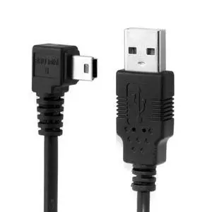 Mini USB Cable USB 2.0 Male to Mini USB 5 Pin Male 90 Degree Right Angled Charging Data Transfer Extension Cable 5.0M Mini USB Cable USB 2.0 Male to Mini USB 5 Pin Male 90 Degree Right Angled Charging Data Transfer Extension Cable 5.0M