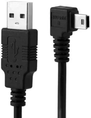 Mini USB Cable USB 2.0 Male to Mini USB 5 Pin Male 90 Degree Right Angled Charging Data Transfer Extension Cable Black 0.5M Mini USB Cable USB 2.0 Male to Mini USB 5 Pin Male 90 Degree Right Angled Charging Data Transfer Extension Cable Black 0.5M