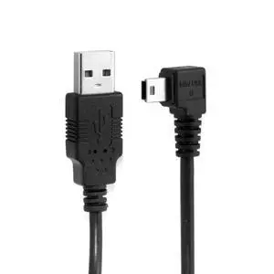 Mini USB Cable USB 2.0 Male to Mini USB 5 Pin Male 90 Degree Left Angled Charging Data Transfer Extension Cable 0.5M Mini USB Cable USB 2.0 Male to Mini USB 5 Pin Male 90 Degree Left Angled Charging Data Transfer Extension Cable 0.5M