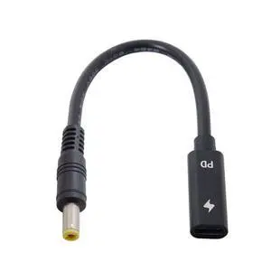 CY USB C to DC 20V 5.5x2.5mm PD 65W Charge Cable CY USB C to DC 20V 5.5x2.5mm PD 65W Charge Cable