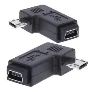 2 Pack Mini USB Female to Micro USB Male 90 Degree Left/Right Angled Data Sync Power Connector Adapter 2 Pack Mini USB Female to Micro USB Male 90 Degree Left/Right Angled Data Sync Power Connector Adapter