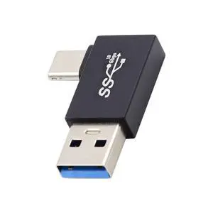 USB 3.0/3.1 Connector USB C to USB 3.0 Data 10Gbps Charge Adapter 90 Degree Right Angled USB 3.0/3.1 Connector USB C to USB 3.0 Data 10Gbps Charge Adapter 90 Degree Right Angled