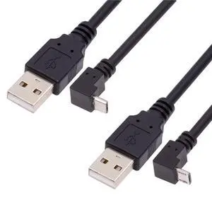 2 Pack USB to Micro USB Cable,USB 2.0 Male to Micro USB 5Pin Male Charge Data Transfer 90 Degree UP/Down Angled Extension Cable 4.92FT/1.5M 2 Pack USB to Micro USB Cable,USB 2.0 Male to Micro USB 5Pin Male Charge Data Transfer 90 Degree UP/Down Angled Extension Cable 4.92FT/1.5M