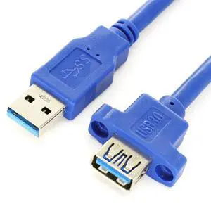 USB 3.0 Extension Cable,USB 3.0 Type A Male to Female Extension Cable with Panel Mount Screws Holes USB 3.0 Extension Cable,USB 3.0 Type A Male to Female Extension Cable with Panel Mount Screws Holes