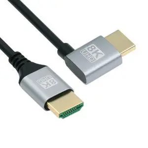 HDMI 2.1 Cable,HDMI Male to Male 90 Degree Left Angled 8K@60Hz 4K@120Hz 48Gbps Ultra High-Speed Gold-Plated Cable 0.5M for TV, Monitor, Computer HDMI 2.1 Cable,HDMI Male to Male 90 Degree Left Angled 8K@60Hz 4K@120Hz 48Gbps Ultra High-Speed Gold-Plated Cable 0.5M for TV, Monitor, Computer