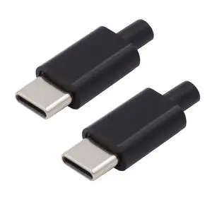 2 Pack USB C DIY Connector USB 3.1 Type C 24Pin PD100W Male Plug Port Repair Replacement Solder Adapter with PCB Board Black Housing 2 Pack USB C DIY Connector USB 3.1 Type C 24Pin PD100W Male Plug Port Repair Replacement Solder Adapter with PCB Board Black Housing