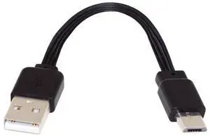 USB 2.0 Short Flat Cable, USB 2.0 Type A Male to Micro USB Male 4 Wires 5V 2A Charge Data Extension Silicone Cable 4 Wires 30AWG 13cm USB 2.0 Short Flat Cable, USB 2.0 Type A Male to Micro USB Male 4 Wires 5V 2A Charge Data Extension Silicone Cable 4 Wires 30AWG 13cm