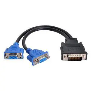 DMS-59Pin 1 to 2 VGA RGB 15Pin Splitter Extension Cable for PC Graphics Card DMS-59Pin 1 to 2 VGA RGB 15Pin Splitter Extension Cable for PC Graphics Card