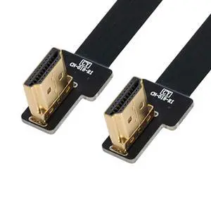 CY HDMI Type A to HDMI Cable Adapter CYFPV Dual HDMI Type A Male to Male HDTV FPC Flat Cable for FPV HDTV Multicopter Aerial Photography 90 Degree Left Angled CY HDMI Type A to HDMI Cable Adapter CYFPV Dual HDMI Type A Male to Male HDTV FPC Flat Cable for FPV HDTV Multicopter Aerial Photography 90 Degree Left Angled