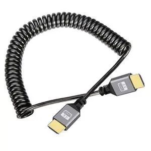 HDMI Stretch Coiled Cable HDMI 1.4 Type A Male to Male 4K 60hz Extension Cable HDMI Stretch Coiled Cable HDMI 1.4 Type A Male to Male 4K 60hz Extension Cable