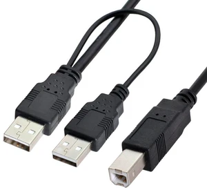 USB 2.0 Type A to Type B Cable with USB Power Cable 80cm for Printer Scanner External Hard Disk Drive USB 2.0 Type A to Type B Cable with USB Power Cable 80cm for Printer Scanner External Hard Disk Drive