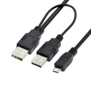USB 2.0 to Micro USB 5Pin Data Cable with Extra Power Cable 80cm for Hard Disk Drive USB 2.0 to Micro USB 5Pin Data Cable with Extra Power Cable 80cm for Hard Disk Drive
