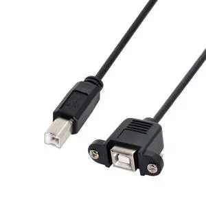 USB 2.0 Type B Printer Scanner Hard Disk Extension Data Cable with Screws for Panel Mount 50cm USB 2.0 Type B Printer Scanner Hard Disk Extension Data Cable with Screws for Panel Mount 50cm