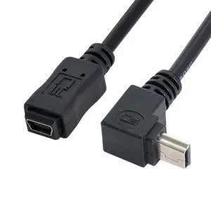 Mini USB 5Pin Male to Female 90 Degree UP Angled Extension Cable Extender 480Mbps Cord 20cm Mini USB 5Pin Male to Female 90 Degree UP Angled Extension Cable Extender 480Mbps Cord 20cm