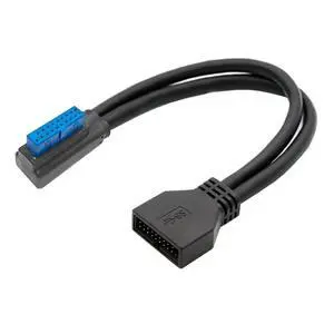 9.45Inch USB 3.0 Front Panel Header 19/20Pin Male to Female Mainboard Header Port 90 Degree Left Angled Extension Cable Adapter 9.45Inch USB 3.0 Front Panel Header 19/20Pin Male to Female Mainboard Header Port 90 Degree Left Angled Extension Cable Adapter