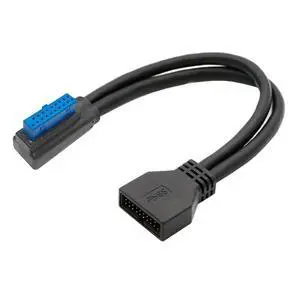 9.45Inch USB 3.0 Front Panel Header 19/20Pin Male to Female Mainboard Header Port 90 Degree Right Angled Extension Cable Adapter 9.45Inch USB 3.0 Front Panel Header 19/20Pin Male to Female Mainboard Header Port 90 Degree Right Angled Extension Cable Adapter
