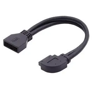 USB 3.0 Front Panel Header 19/20Pin Male to Female 90 Degree Right Angled Mainboard Header Port Extension Cable Adapter USB 3.0 Front Panel Header 19/20Pin Male to Female 90 Degree Right Angled Mainboard Header Port Extension Cable Adapter