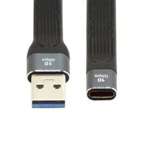 USB 3.1 Short Cable,USB 3.0 Type A Male to USB 3.1 Type C Female Extension Flat Slim FPC Data Cable 13cm 10Gbps for Laptop & Desktop USB 3.1 Short Cable,USB 3.0 Type A Male to USB 3.1 Type C Female Extension Flat Slim FPC Data Cable 13cm 10Gbps for Laptop & Desktop