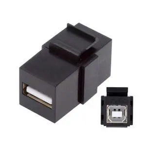 USB Keystone Jack Adapter USB 2.0 Type-A Female to Type-B Female Keystone Insert Socket Module Coupler Adapter for Wall Plate Outlet Panel USB Keystone Jack Adapter USB 2.0 Type-A Female to Type-B Female Keystone Insert Socket Module Coupler Adapter for Wall Plate Outlet Panel