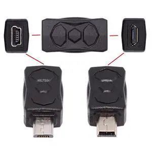 USB 2.0 Connector Micro USB to Mini USB 5Pin Data Charge Converter Adapter 3Pcs/Set USB 2.0 Connector Micro USB to Mini USB 5Pin Data Charge Converter Adapter 3Pcs/Set