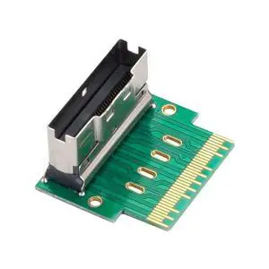 Slimline SAS 74Pin SFF-8654 Male to Female 90 Degree Angled Extender Adapter for Motherboard Expansion Slimline SAS 74Pin SFF-8654 Male to Female 90 Degree Angled Extender Adapter for Motherboard Expansion