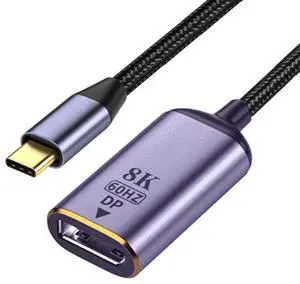 CY USB C to Displayport Adapter,USB4 Type C Source to DP Displayport Female Cable Display 8K 60HZ UHD 4K Monitor Displays Adapter CY USB C to Displayport Adapter,USB4 Type C Source to DP Displayport Female Cable Display 8K 60HZ UHD 4K Monitor Displays Adapter