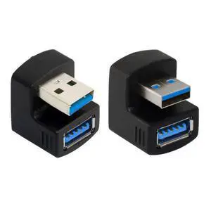 2 Pack USB 3.0 Extender Adapter,USB 3.0 Male to Female Data Transfer Charging 180 Degree Angled Adapter 2 Pack USB 3.0 Extender Adapter,USB 3.0 Male to Female Data Transfer Charging 180 Degree Angled Adapter
