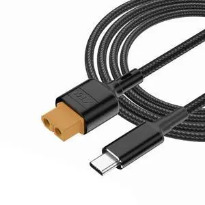 XT60 Charging Cable,UCB C to XT60 PD 100W 20V 5A SC100 Fast Charger Braided Cable 1.0M for ToolkitRC XT60 Charging Cable,UCB C to XT60 PD 100W 20V 5A SC100 Fast Charger Braided Cable 1.0M for ToolkitRC