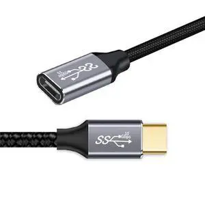 USB-C USB 3.1 Type-C Male to Female Extension Data Cable 10Gbps 100W with Sleeve for Laptop Phone 1.0m USB-C USB 3.1 Type-C Male to Female Extension Data Cable 10Gbps 100W with Sleeve for Laptop Phone 1.0m