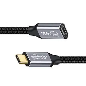 USB-C USB 3.1 Type-C Male to Female Extension Data Cable 10Gbps 100W with Sleeve for Laptop Phone 0.2m USB-C USB 3.1 Type-C Male to Female Extension Data Cable 10Gbps 100W with Sleeve for Laptop Phone 0.2m