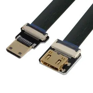 Mini HDMI to Mini HDMI Cable CYFPV 20cm Male to Female Extension FPC Flat Cable 1080P for FPV HDTV Multicopter Aerial Photography Mini HDMI to Mini HDMI Cable CYFPV 20cm Male to Female Extension FPC Flat Cable 1080P for FPV HDTV Multicopter Aerial Photography