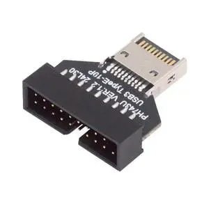 USB 3.2 Type E Front Panel Header Male to USB 3.0 19Pin Female 10Gbps Mainboard Header Extension Adapter with HUB Chipset USB 3.2 Type E Front Panel Header Male to USB 3.0 19Pin Female 10Gbps Mainboard Header Extension Adapter with HUB Chipset