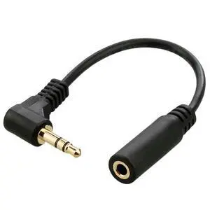 Headphone/Audio Extension Cable,3 Pole 3.5mm Male to 3.5mm Female Audio Stereo Headphone 90 Degree Angled Extension Cable 10cm Headphone/Audio Extension Cable,3 Pole 3.5mm Male to 3.5mm Female Audio Stereo Headphone 90 Degree Angled Extension Cable 10cm