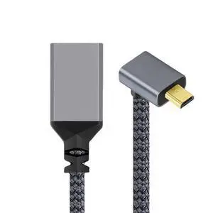 CY Micro HDMI to HDMI Cable,Micro HDMI 1.4 Male to HDMI Female 4K Extension Cable 90 Degree UP Angled CY Micro HDMI to HDMI Cable,Micro HDMI 1.4 Male to HDMI Female 4K Extension Cable 90 Degree UP Angled