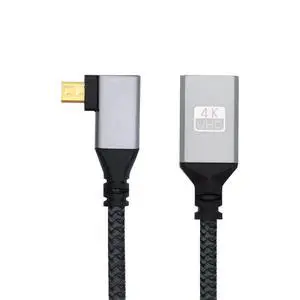 CY Micro HDMI to HDMI Cable,Micro HDMI 1.4 Male to HDMI Female 4K Extension Cable 90 Degree Right Angled CY Micro HDMI to HDMI Cable,Micro HDMI 1.4 Male to HDMI Female 4K Extension Cable 90 Degree Right Angled