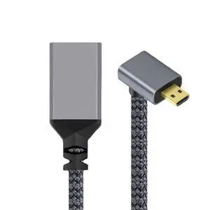 Micro HDMI to HDMI Cable,Micro HDMI 1.4 Male to HDMI Female 4K Extension Cable 90 Degree Down Angled Micro HDMI to HDMI Cable,Micro HDMI 1.4 Male to HDMI Female 4K Extension Cable 90 Degree Down Angled