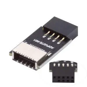 USB 2.0 9Pin Male to USB 3.1 Type E Key-A Female Front Panel Socket to 9Pin Mainboard Header Extension Adapter USB 2.0 9Pin Male to USB 3.1 Type E Key-A Female Front Panel Socket to 9Pin Mainboard Header Extension Adapter
