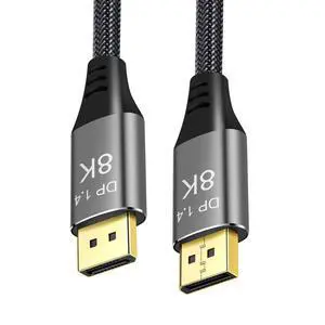 DP DisplayPort to DP DisplayPort Ultra-HD UHD Display Cable for Laptop PC TV DisplayPort 1.4 8K 60hz Cable DP DisplayPort to DP DisplayPort Ultra-HD UHD Display Cable for Laptop PC TV DisplayPort 1.4 8K 60hz Cable