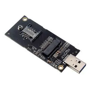 WWAN Card NGFF M.2 Key-B to USB 3.0 Riser Card Adapter with SIM Slot for 3G/4G/5G LTE Wireless Module Modem Card WWAN Card NGFF M.2 Key-B to USB 3.0 Riser Card Adapter with SIM Slot for 3G/4G/5G LTE Wireless Module Modem Card