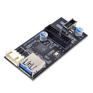 USB 3.0 19/20Pin to USB 3.0 19/20Pin USB 3.1 Type E HUB Port Multiplier PCBA Adapter with SATA Power Cable USB 3.0 19/20Pin to USB 3.0 19/20Pin USB 3.1 Type E HUB Port Multiplier PCBA Adapter with SATA Power Cable
