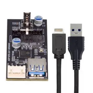 USB 3.1 Type E to USB 3.0 19/20Pin USB 3.1 Type E HUB Port Multiplier PCBA Adapter with SATA Power Cable USB 3.1 Type E to USB 3.0 19/20Pin USB 3.1 Type E HUB Port Multiplier PCBA Adapter with SATA Power Cable