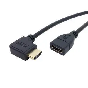 CY HDMI Extension Cable,HDMI 1.4 Male to Female 90 Degree Left Angled Extension Cable 0.5m CY HDMI Extension Cable,HDMI 1.4 Male to Female 90 Degree Left Angled Extension Cable 0.5m