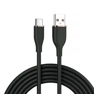 USB A to C Silicone Cable,USB 2.0 Type C PD 15W Fast Charge Data Extension Cable Compatible with iPhone 15 Black 3.28FT/1.0M USB A to C Silicone Cable,USB 2.0 Type C PD 15W Fast Charge Data Extension Cable Compatible with iPhone 15 Black 3.28FT/1.0M
