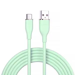 USB A to C Silicone Cable,USB 2.0 Type C PD 15W Fast Charge Data Extension Cable Compatible with iPhone 15 Green 6.56FT/2.0M USB A to C Silicone Cable,USB 2.0 Type C PD 15W Fast Charge Data Extension Cable Compatible with iPhone 15 Green 6.56FT/2.0M
