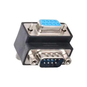 CY D-Sub RS232 9Pin Male Up Angled 90 Degree to Female Extension Adapter DB9Pin Serial Port Extender CY D-Sub RS232 9Pin Male Up Angled 90 Degree to Female Extension Adapter DB9Pin Serial Port Extender