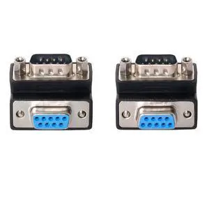 D-Sub RS232 9Pin Male to Female Extension Connector Adapter 90 Degree UP + Down Angled D-Sub RS232 9Pin Male to Female Extension Connector Adapter 90 Degree UP + Down Angled