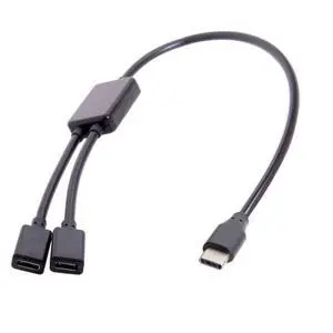 USB C OTG Cable,USB Type C 1 Male to 2 Female Dual Ports Hub Cable for Laptop PC & Mouse & Flash Disk USB C OTG Cable,USB Type C 1 Male to 2 Female Dual Ports Hub Cable for Laptop PC & Mouse & Flash Disk